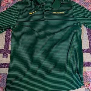 Nike Green Striped Dri-FIT Shirt